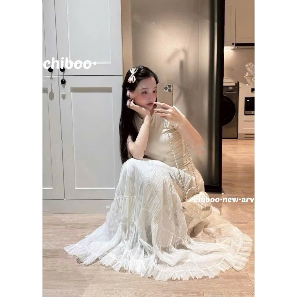 [𝐒𝐮𝐙𝐲] Chân Váy Ren Có Lót QCCC (Dài 90cm)