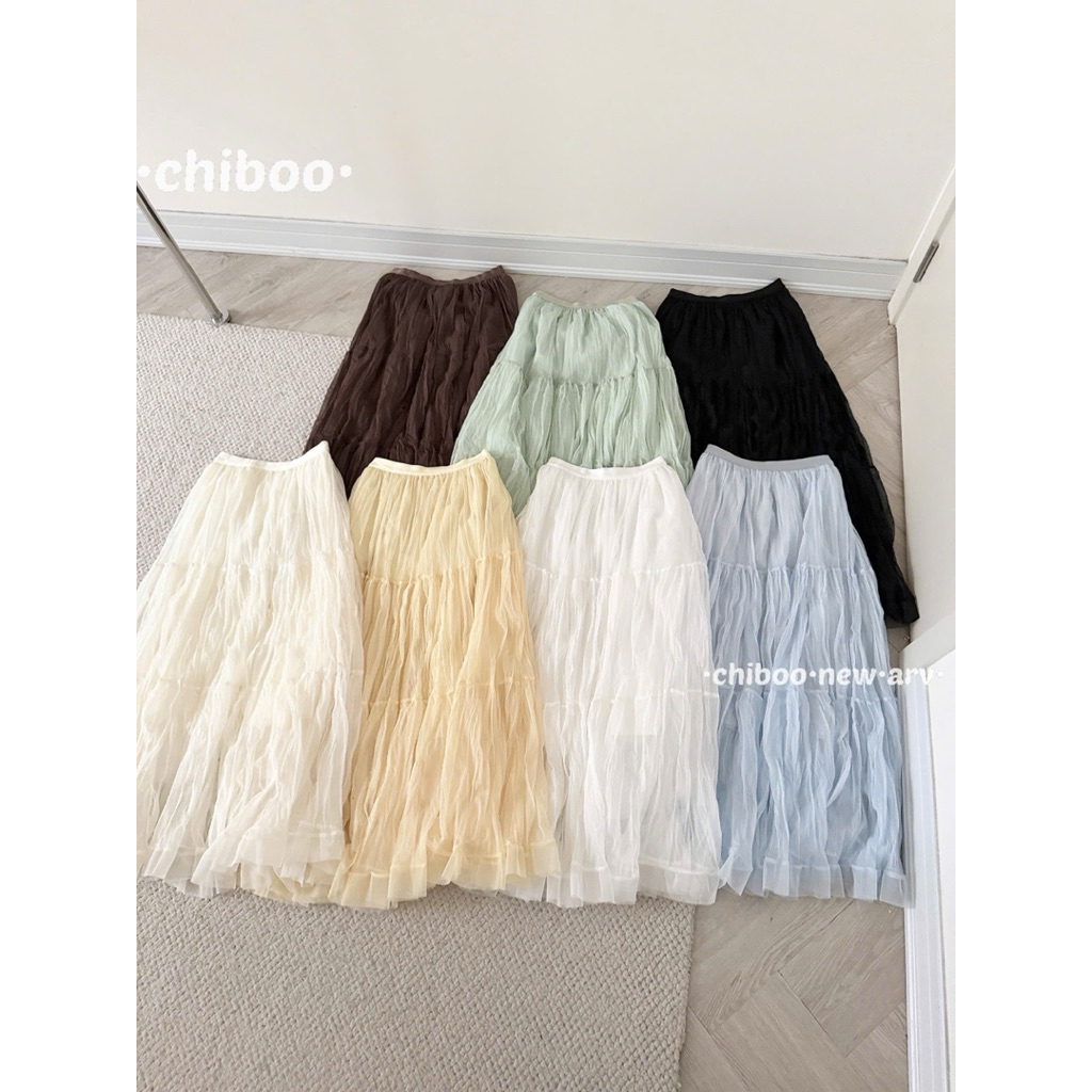 [𝐒𝐮𝐙𝐲] Chân Váy Ren Có Lót QCCC (Dài 90cm)