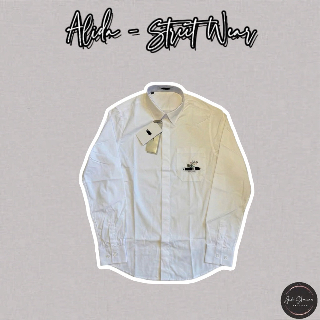 ⚡️[Hight Quality] Áo Sơ Mi Nam Nữ D100 Shirt Lili Of Va11ey - Điểm Nhấn Chữ Thêu Hoa Trước Túi Cao Cấp Loại 1