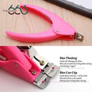 Kềm Bấm Móng Giả Inox Cán Nhựa Bản Cao Cấp – Kìm Cắt Tip Nail Sắc Gọn, Tạo Form Móng Giả Nhanh Chuẩn Salon Nail666