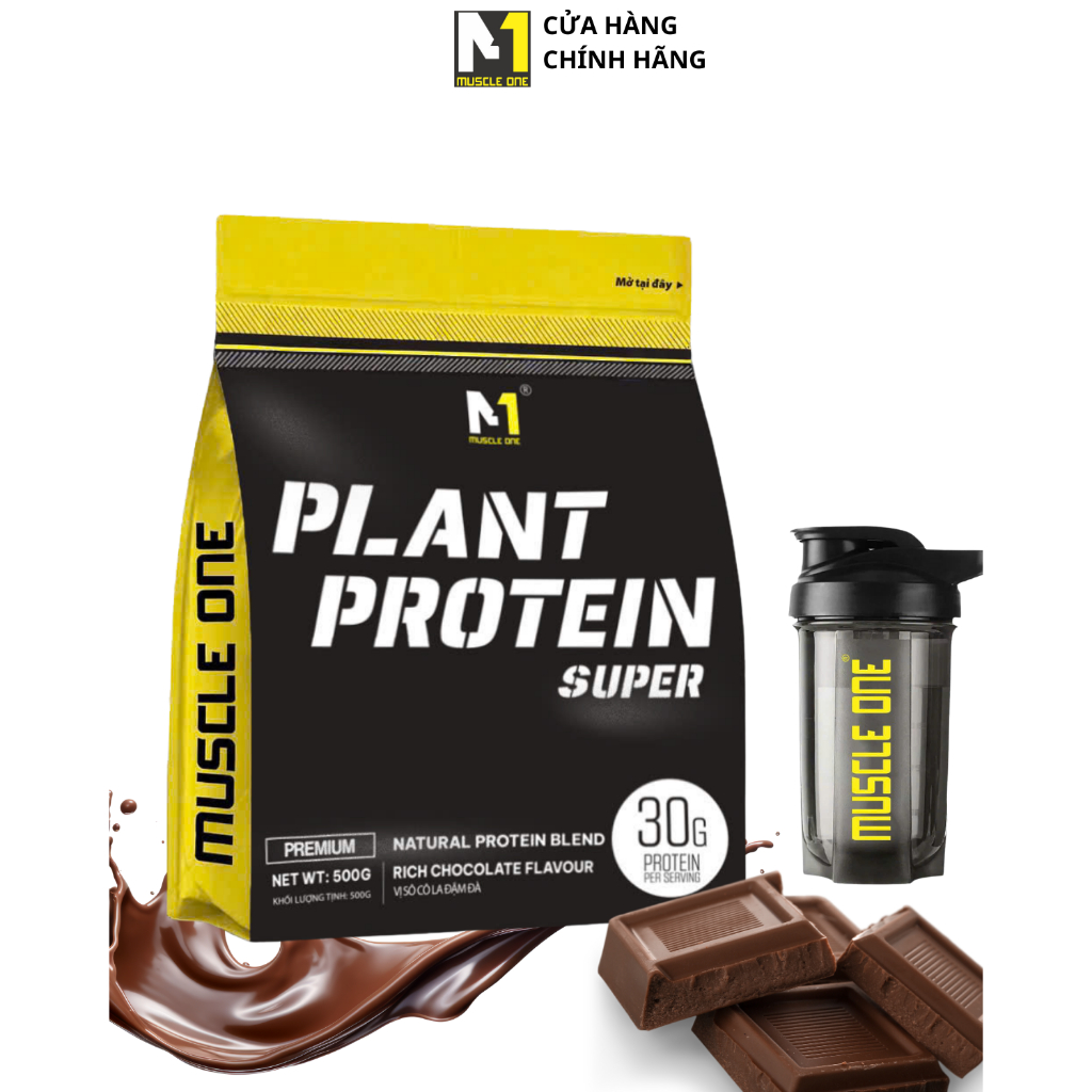 Plant Protein Bột Protein Thực Vật Muscle One + Bình Lắc