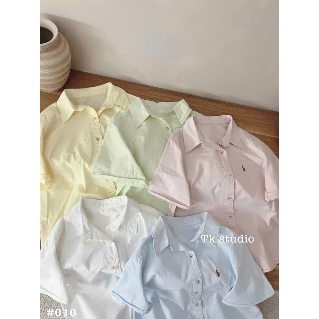 [𝑯𝒂 𝑨𝒏𝒉] Áo Sơ Mi Cộc Tang Ngựa QCL1
