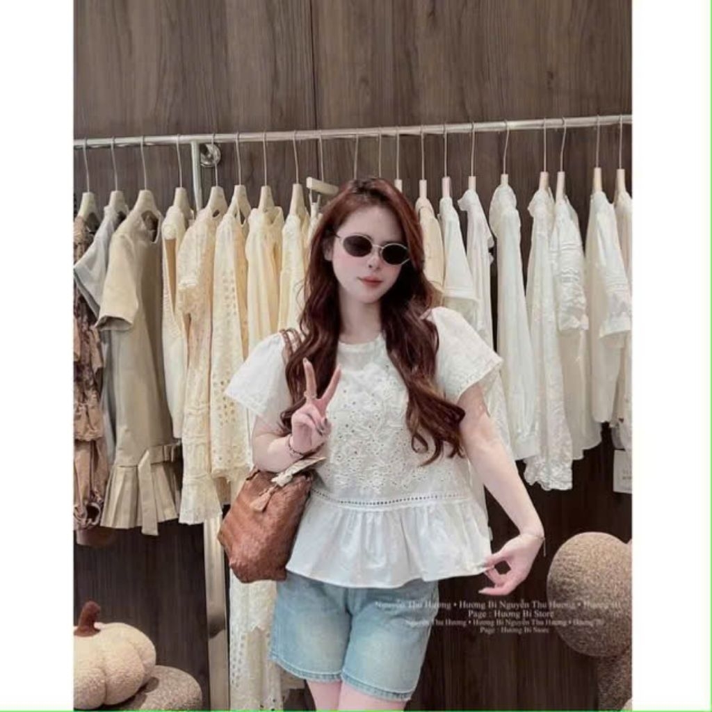 [𝑯𝒂 𝑨𝒏𝒉] Áo Sơ Mi Cộc Babydoll QCL1