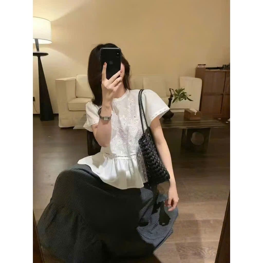 [𝑯𝒂 𝑨𝒏𝒉] Áo Sơ Mi Cộc Babydoll QCL1