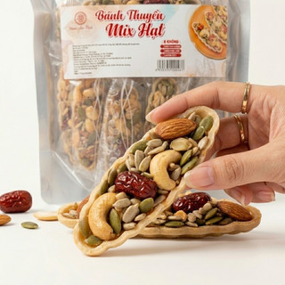 Bánh Thuyền Mix Hạt Giàu Dinh Dưỡng 1 Kg – Snack Healthy Ăn Là Ghiền