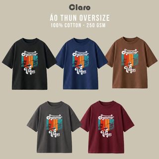 Áo thun nam nữ áo phông unisex đi biển phong cách năng động Retro Summer Vibe
