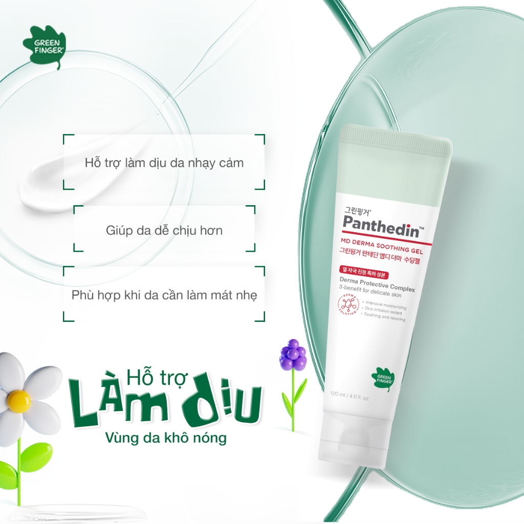 Gel dưỡng ẩm GreenFinger Panthedin 120ml Dịu Nhẹ, Bảo Vệ Làn Da Bé Yêu