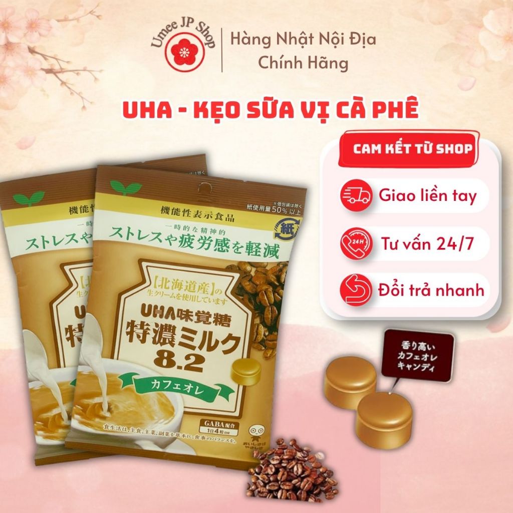 Kẹo sữa UHA vị cà phê gói 90g - Nhập Khẩu Nhật bản