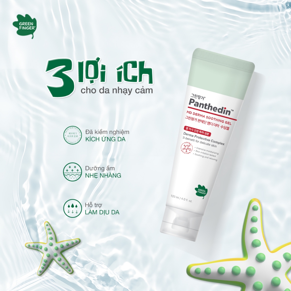 Gel dưỡng ẩm GreenFinger Panthedin 120ml Dịu Nhẹ, Bảo Vệ Làn Da Bé Yêu