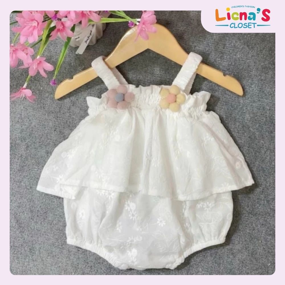 Body 2 Dây Gắn Hoa Cho Bé Gái 5-10kg Thoải Mái Và Dễ Thương