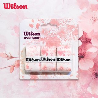 Wilson 2024 Flower Overgrip 3 Pack SMU Pink/White Quấn Cán Vợt Tennis WR8446301001