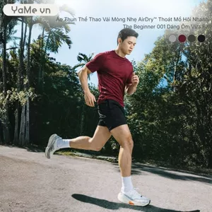 Áo Thun Thể Thao Nam AirDry™ Thoát Mồ Hôi The Beginner 001 Dáng Ôm Vừa F2 24475 |YaMe|