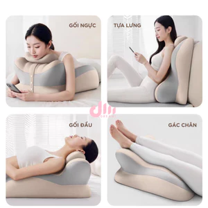 GỐI CÔNG THÁI HỌC DREAMI - GỐI THƯ GIÃN BẢO VỆ ĐỐT SỐNG CỔ CHỐNG MỎI VAI GÁY KHI XEM ĐIỆN THOẠI IPAD...