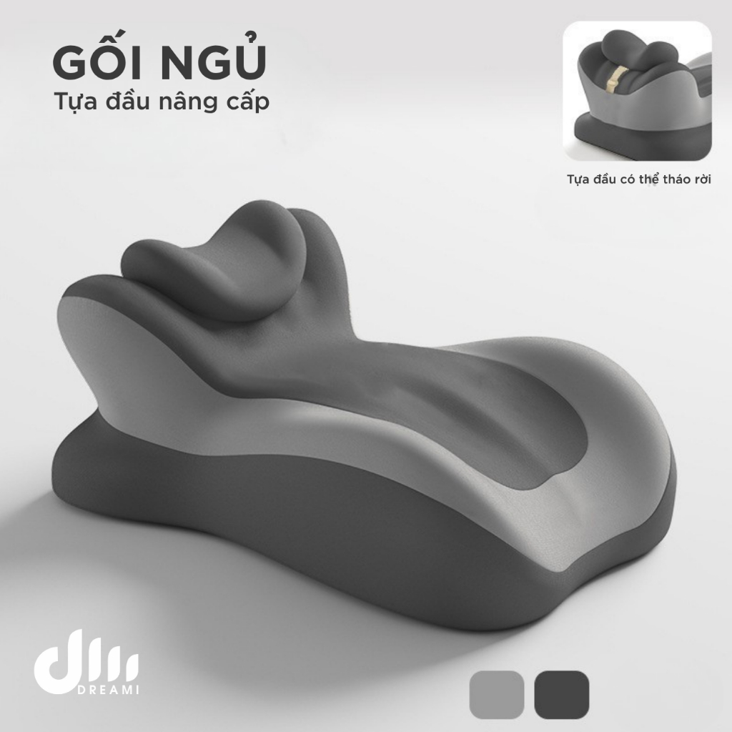 GỐI CÔNG THÁI HỌC  DREAMI - GỐI TY ÊM MỀM THƯ GIÃN BẢO VỆ CỘT SỐNG CHỐNG MỎI VAI GÁY, ĐIỂM TỰA HOÀN HẢO TỪNG KHOẢNH KHẮC