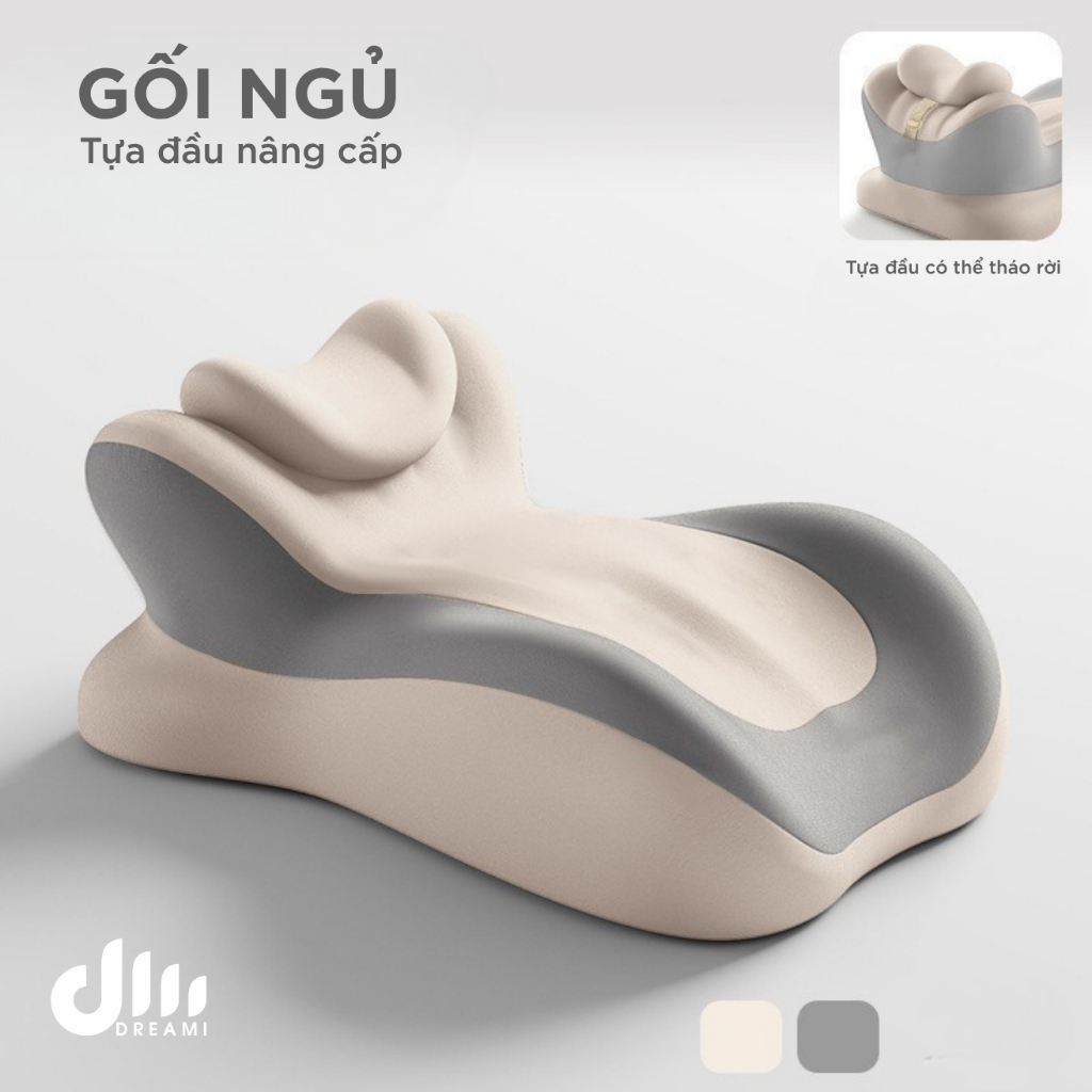 GỐI CÔNG THÁI HỌC DREAMI - GỐI THƯ GIÃN BẢO VỆ ĐỐT SỐNG CỔ CHỐNG MỎI VAI GÁY KHI XEM ĐIỆN THOẠI IPAD...