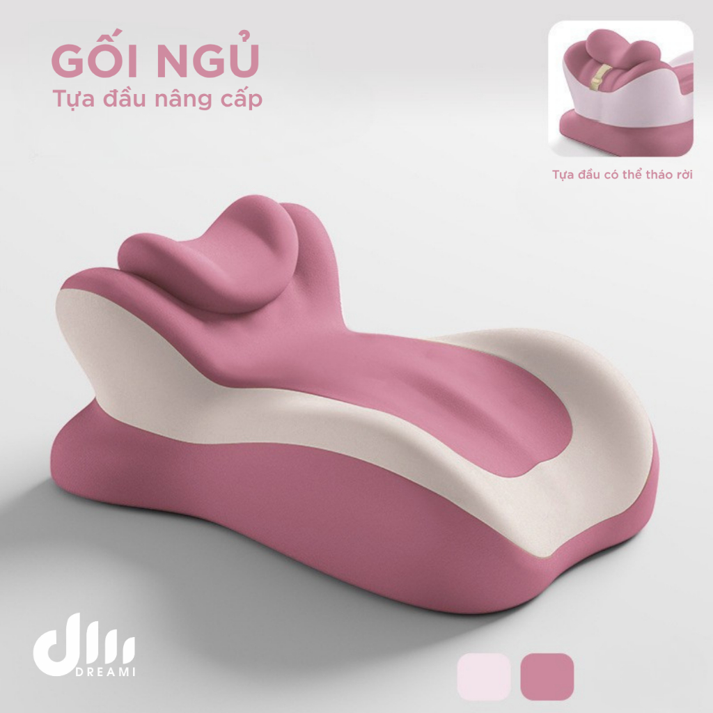 GỐI CÔNG THÁI HỌC DREAMI - GỐI THƯ GIÃN BẢO VỆ ĐỐT SỐNG CỔ CHỐNG MỎI VAI GÁY KHI XEM ĐIỆN THOẠI IPAD...