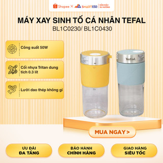Máy Xay Sinh Tố Cá Nhân Tefal BL1C0230 (Vàng)/BL1C0430 (Xanh) | Mini Nhỏ Gọn, Xay Sinh Tố, Mang Đi Tiện Lợi-BH 12 tháng