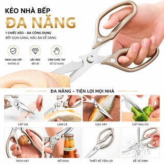 Kéo cắt gà đa năng 6-in-1  Dụng cụ bếp không thể thiếu Xử lý mọi món ăn trong tích tắc - #dogiadung