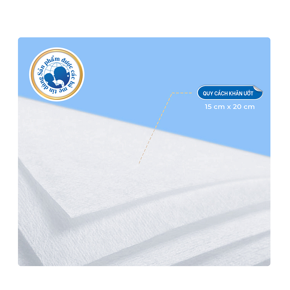 [Combo] Khăn Ướt Em Bé Nuna 100 Tờ Không Mùi - Vải Rayon Mềm Dai - An Toàn Cho Bé