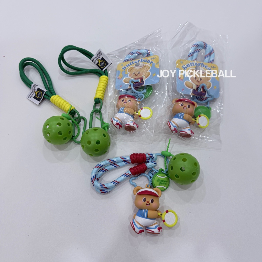 [Hoả Tốc] Móc Khoá 𝐆𝐚̂́𝐮 𝐁𝐔𝐓𝐓𝐄𝐑 𝐁𝐄𝐀𝐑 trang trí balo, Decor túi xách Pickleball