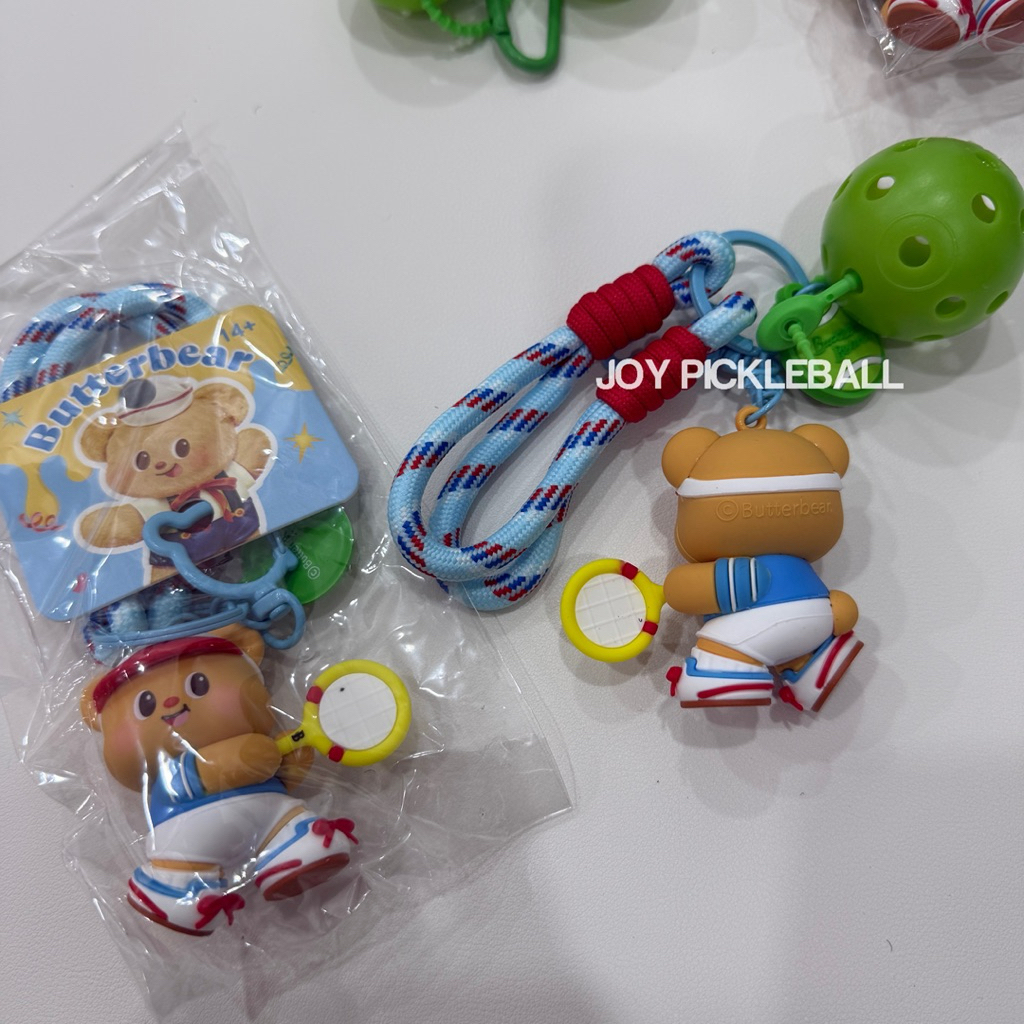 [Hoả Tốc] Móc Khoá 𝐆𝐚̂́𝐮 𝐁𝐔𝐓𝐓𝐄𝐑 𝐁𝐄𝐀𝐑 trang trí balo, Decor túi xách Pickleball