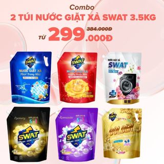 Combo 2 Túi Nước Giặt Xả  SWAT 3.5kg Đa Dạng Hương Thơm