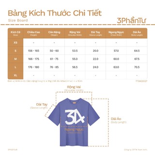 3PhầnTư - Áo Thun Thư Giãn Logo 3/4 - TTSM25027