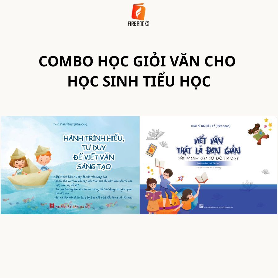 Bìa sách Combo Viết Văn Thật Là Đơn Giản và Hành Trình Hiểu Tư Duy Để Viết Văn Sáng Tạo