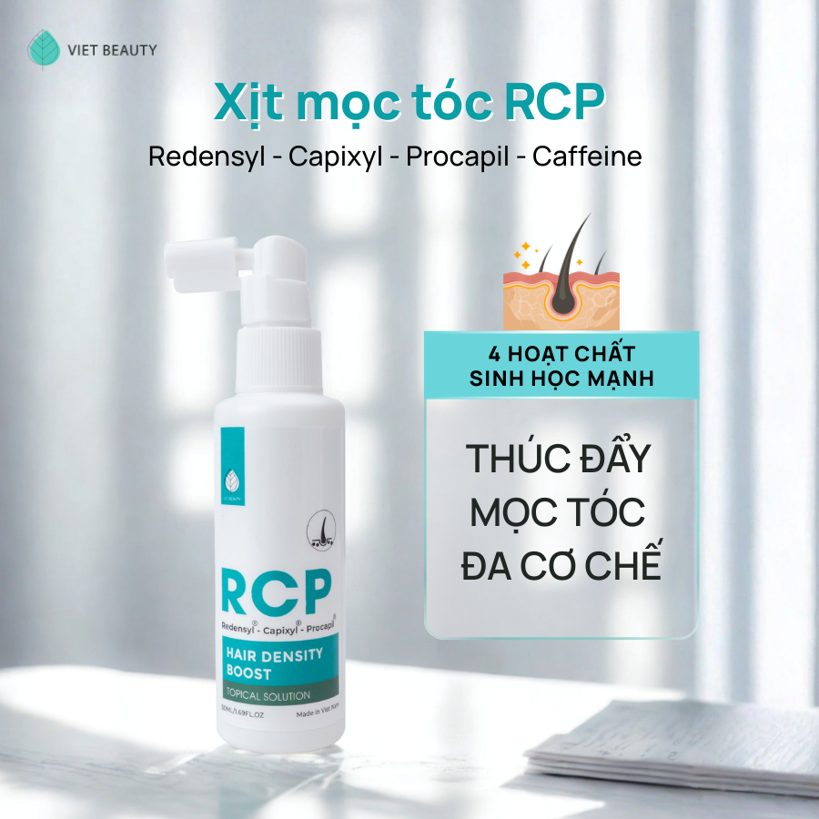 [Bio+RCP] Combo serum dưỡng nang + xịt mọc tóc RCP Việt Beauty hỗ trợ mọc tóc
