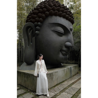 Pháp phục “Bạch Nguyệt Tâm “ Thiết kế gấm phối chân váy BY Tâm Tuệ Anh
