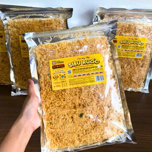 Cơm cháy chà bông - cơm cháy nếp siêu ruốc ninh bình vàng - túi 150g, 250g - đồ ăn vặt - đại long foods