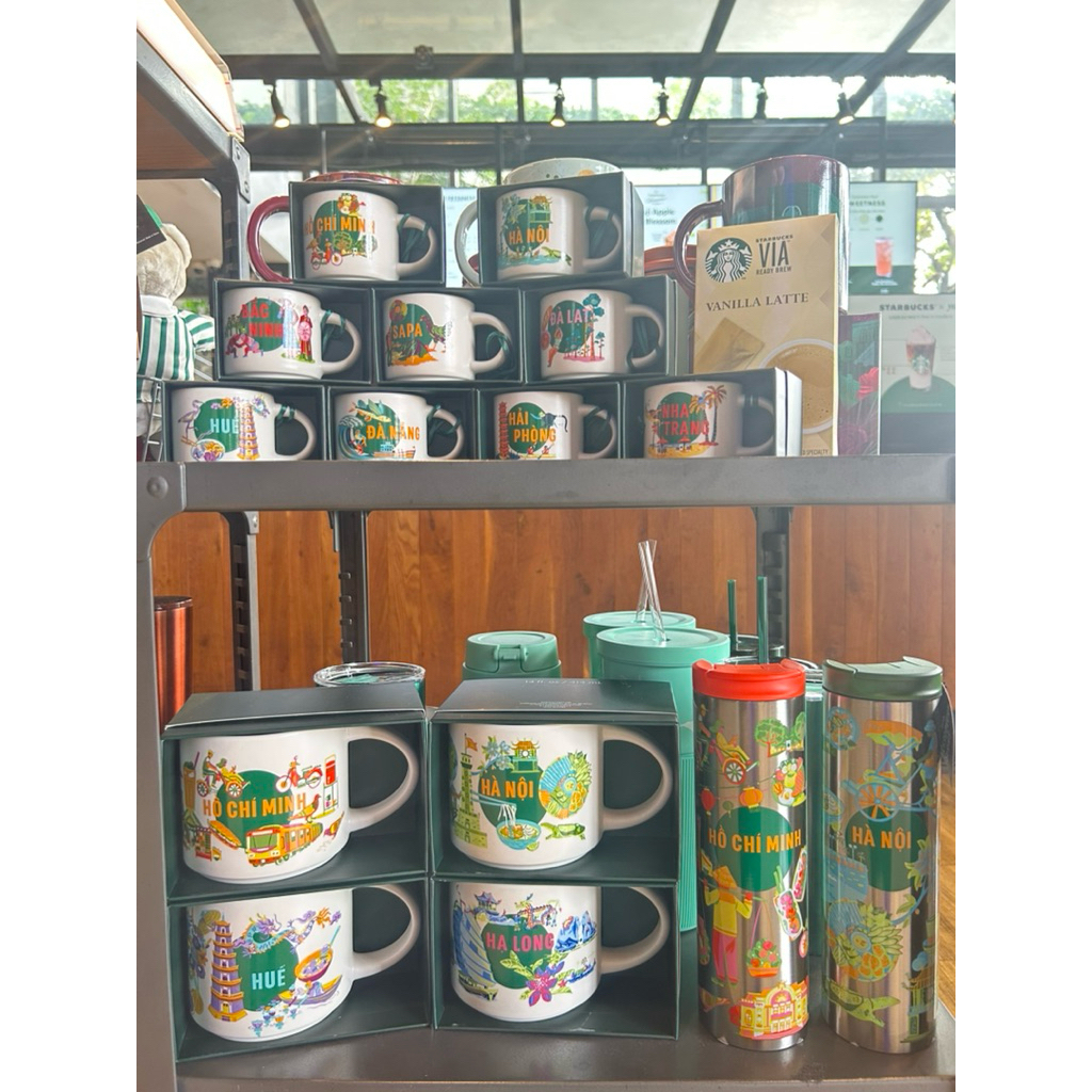 (CÓ SẴN)Ly sứ/binh For here Starbucks Vietnam chính hãng | BigBuy360 - bigbuy360.vn