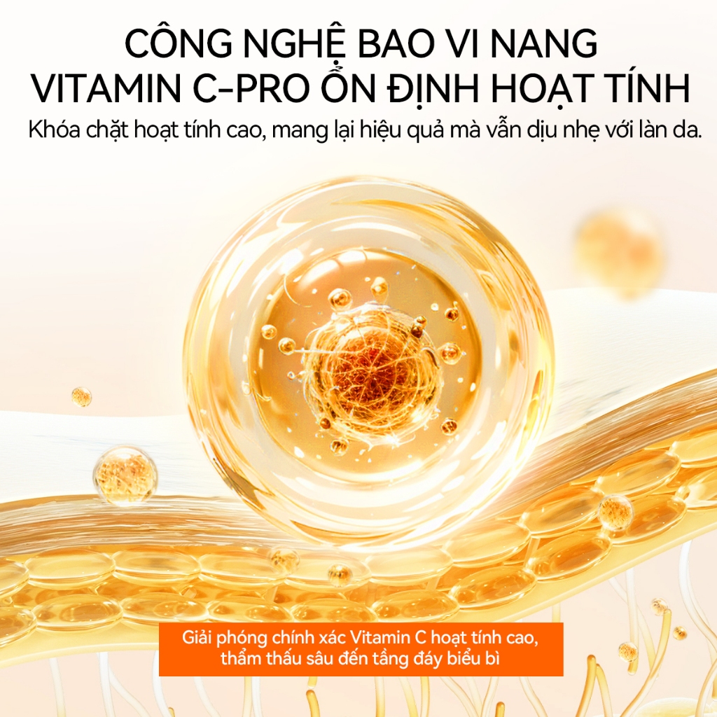 LANBENA Kem Mắt  Vitamin C Đầu Massage Lạnh (15ml) - Giúp Giảm Thâm Quầng Mắt, Giảm Bọng, Giảm Nếp Nhăn,Làm Sáng Da Mắt