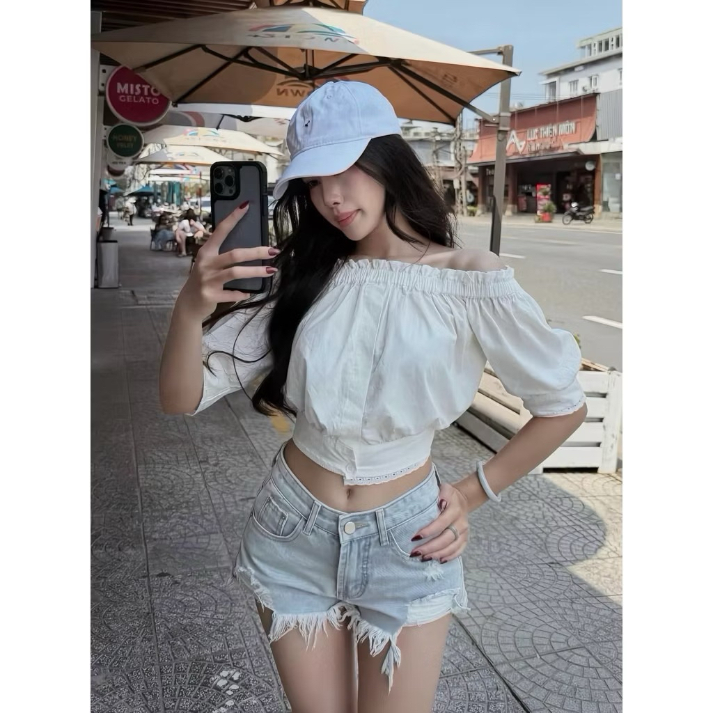 𝑺𝒔𝒖.𝑺𝒕𝒖𝒅𝒊𝒐 [CÓ SẴN- RẺ VÔ ĐỊCH] QUẦN SOOC DENIM XANH NHẠT GIÁ TẠI NHÀ MÁY