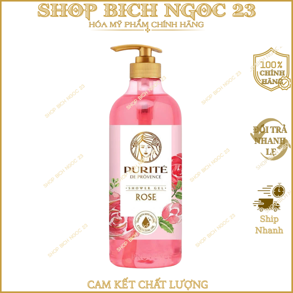 Sữa Tắm Purite hương Hoa Hồng/Anh Đào 1100ml