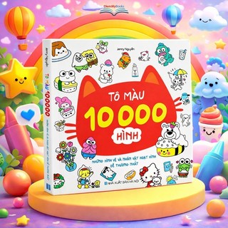 Sách Tô Màu 10.000 Hình Cho Bé Tranh Tô Màu Dễ Thương Giúp Bé Phát Triển Tư Duy & Sáng Tạo