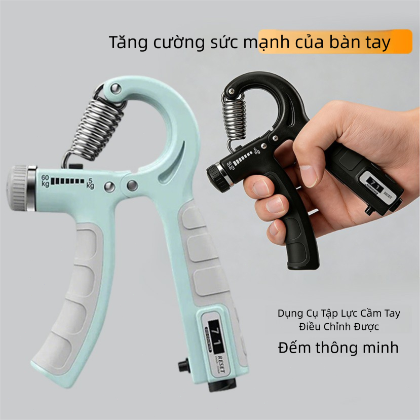 Kìm bóp tay, kìm tập cơ tay, dụng cụ tập gym tại nhà điều chỉnh lực có đếm 10-60kg