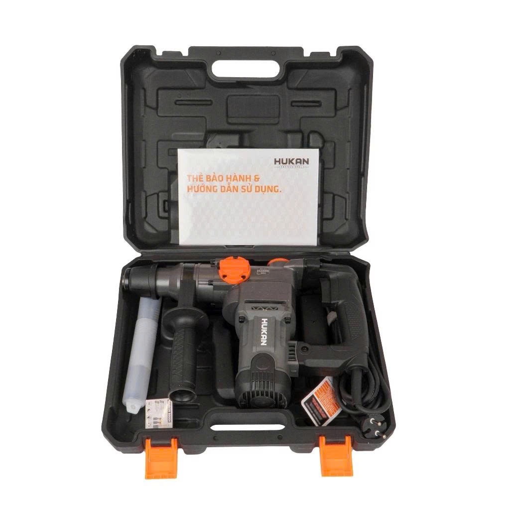 Máy khoan đục bê tông HUKAN G2-RH2166X, Công suất 1020w, Mtor dây đồng 100% - Tặng 5 Mũi