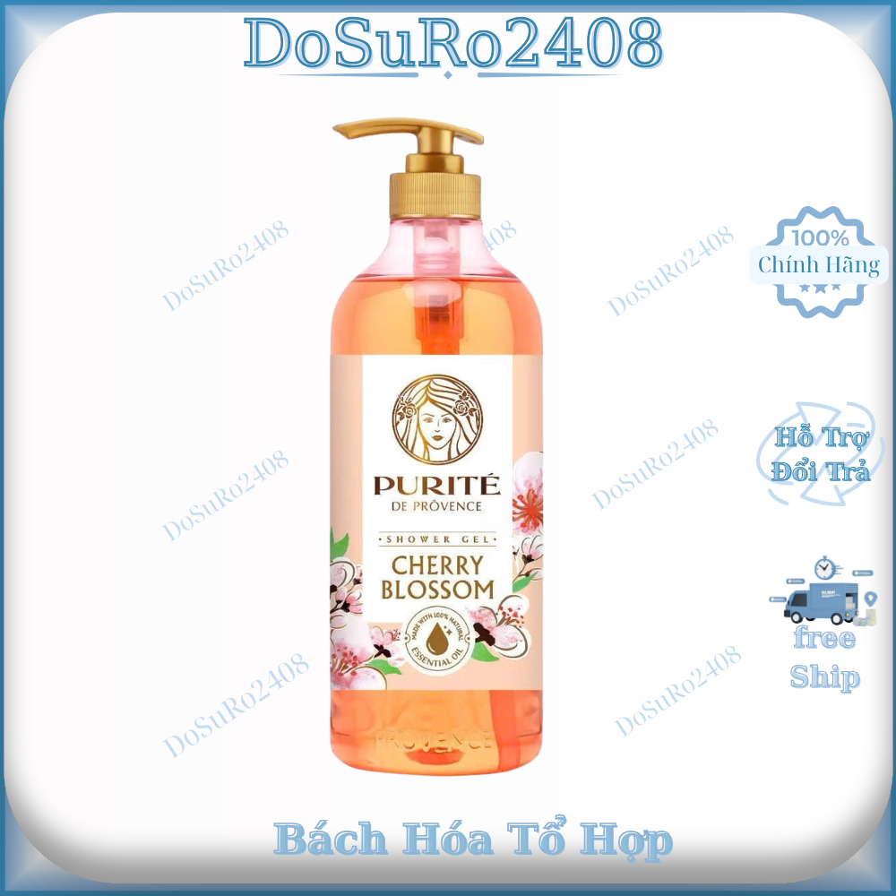 Sữa tắm dưỡng ẩm da Purite hương hoa anh đào 1100ml