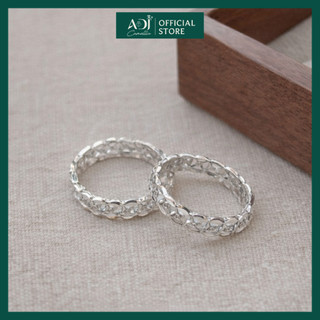 Nhẫn Bạc ADJ 925 Kim Tiền Tài Lộc,  Thiết Kế Nạm Đá CZ Cao Cấp, Mang Lại May Mắn Và Thịnh Vượng - SN13724AD