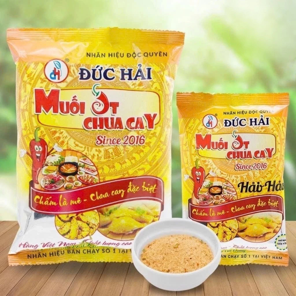 Sỉ Thùng Muối Ớt Chua Cay Đức Hải đậm đà Chấm trái cây Hải Sản Ăn Vặt Ngon - Đức Hải Food