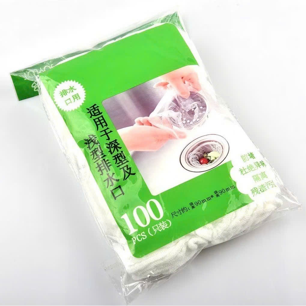 T27_Túi Lọc Rác Bồn Rửa Bát Dùng 1 Lần (Túi 100 cái)