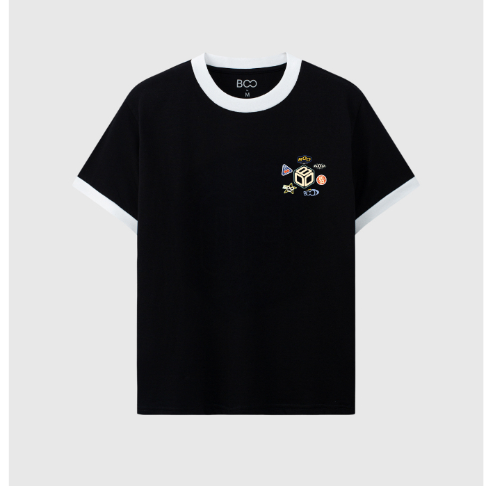 Áo Thun BOO Ringer Tee Unisex Logo Mix Chất Liệu Cao Cấp, Trẻ Trung Form Regular Vừa Vặn