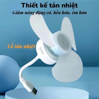 (NEW) Quạt Để Bàn Mini 3 Cánh Siêu Mát - Quạt Cắm USB Máy Tính, Sạc Dự Phòng Xoay 360 Độ Tiện Lợi