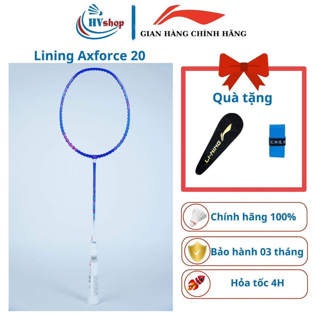Vợt cầu lông Lining Axforce 20 chính hãng, KHUNG CHƯA CĂNG, kèm quà tặng hấp dẫn - HVShop