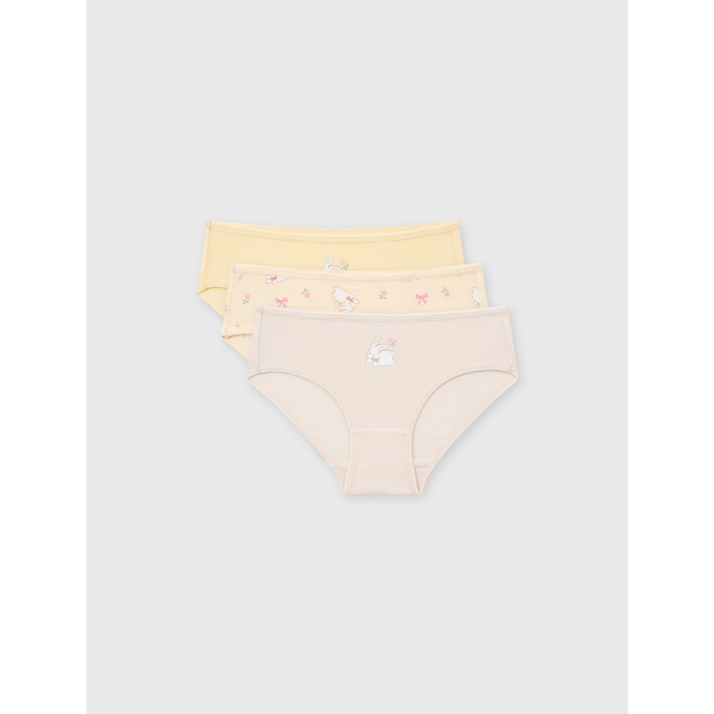 Combo 3 quần lót bé gái CANIFA dáng brief mềm mại co giãn tốt| OEKO-TEX 1US26A002