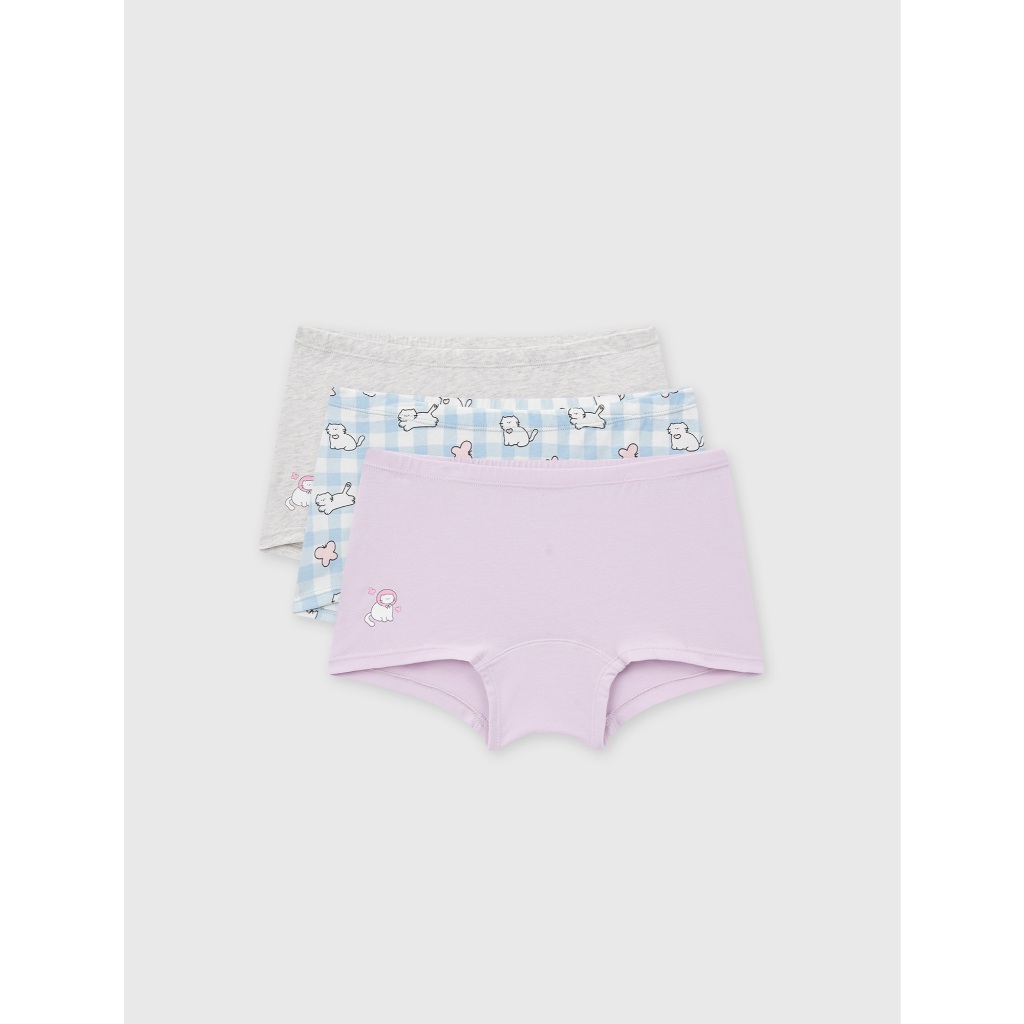 Combo 3 quần lót bé gái CANIFA dáng boyshort co giãn tốt | OEKO-TEX 1US26A003