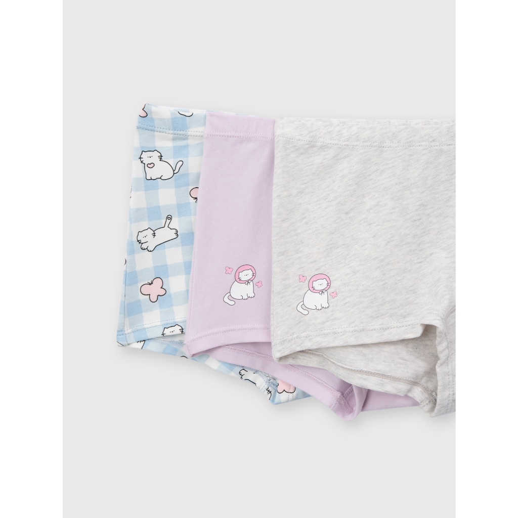 Combo 3 quần lót bé gái CANIFA dáng boyshort co giãn tốt | OEKO-TEX 1US26A003