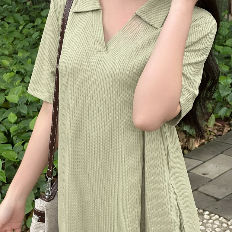 Váy bầu dáng suông Rika Dress cổ polo kiểu basic, váy bầu mùa hè, đầm bầu thiết kế by LAMME