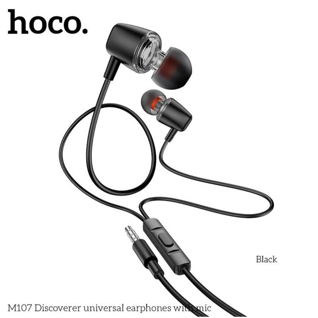 Tai nghe có dây hoco M107 thiết kế nhỏ gọn ,chui tròn 3.5